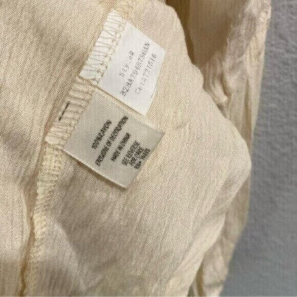 Adiva Cream Crochet Yoke Peasant Blouse - Picture 10 of 10